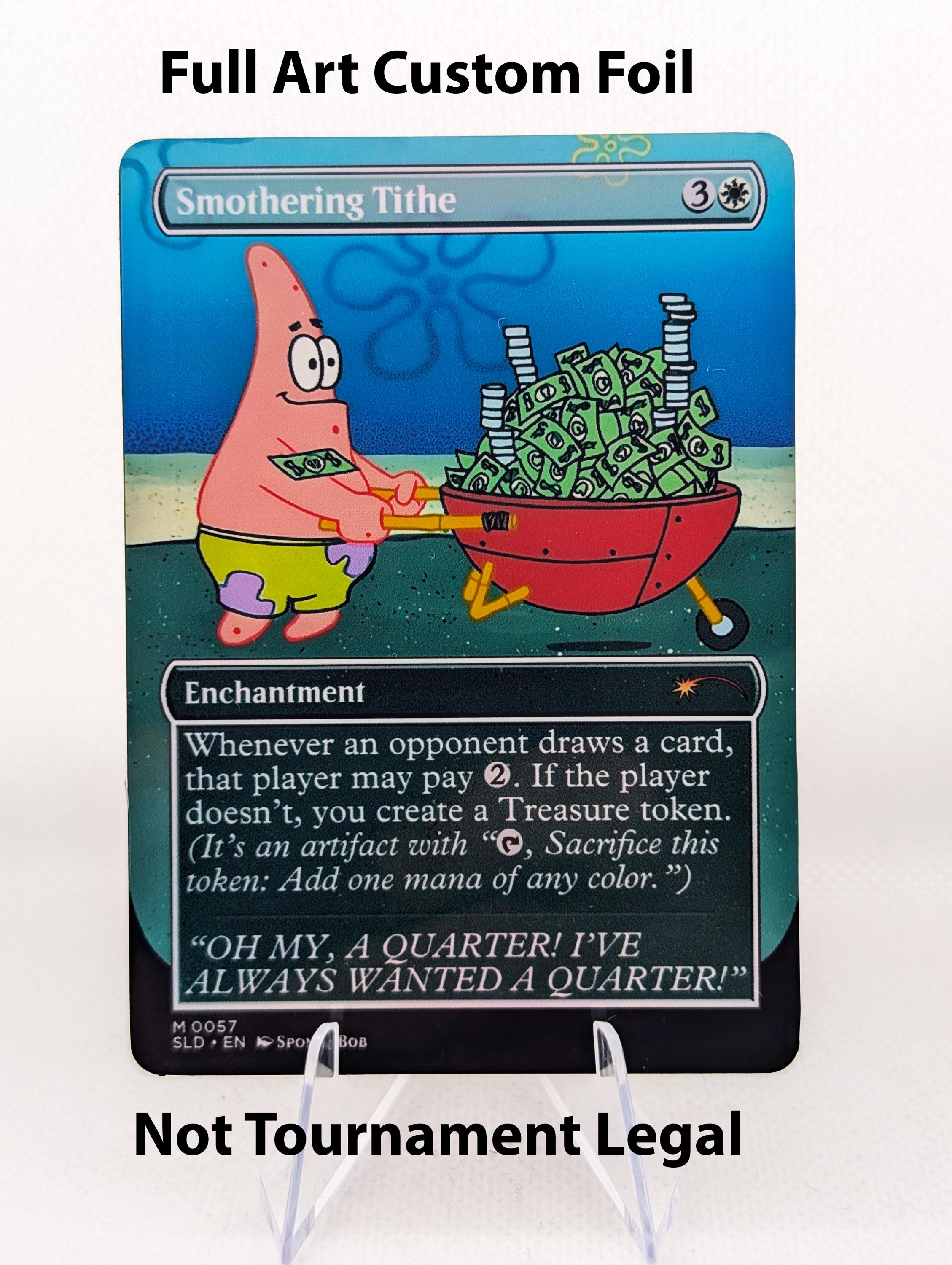 Custom Holographic Foil MTG Proxy Featuring Spongebob-inspired