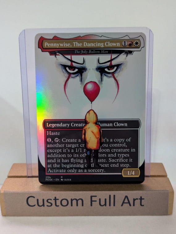 Jolly Balloon Man MTG Proxy | Pennywise Horror Foil Card | Custom Magic Alter | IT Fan Art Commander Proxy | Welcome to Derry | Foil Only