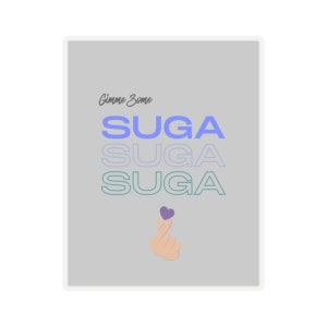 Water Bottle Sticker BTS Suga Yoongi Bias Sticker Bangtan Boys Min Yoongi Vinyl Sticker Agust D Sticker, Kiss-Cut Stickers