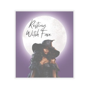 Water Bottle Sticker Black Witch Black Girl RBF Sticker Spooky Black Girl Sticker, Kiss-Cut Stickers