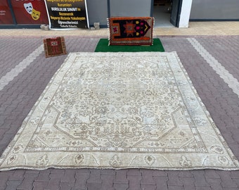 10x13 Rug, Oversize Rug, Vintage Large Rug, Neutral Rug, 10x13 Turkish Rug, Vintage Rug 10x13, 10x13 Oushak Area Rug, Large Antique Rug, Rug