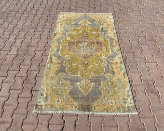 4x7 Antique Rug, Mini Area Rug, Vintage Rug, Faded Rug, Handmade Rug, Oushak Rug, Oriental Rug, Anatolian Rug, Medium Area Rug 4x7 Rug