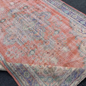 6x9 Turkish Soft Rug, Antique Faded Rug, Living Room Rug, Neutral Large Rug, Home Decor Rug, Anatolian Gift Rug, Vintage Boho Rug 6x9 Area