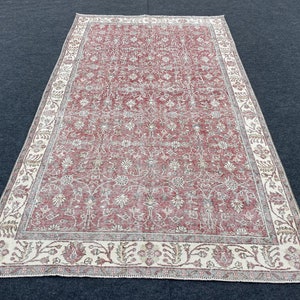 5x9 Vintage Rug, Turkish Area Rug, Bedroom Rug, Wool Anatolian Oushak Rug, Living Room Rug, Boho Antique Rug, Bohemian Rug, Handmade Rug 5x9