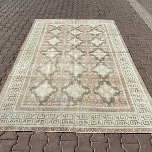 6x9 Turkish Rug, Bohemian Rug, Living Room Rug, Anatolian Rug, 6x9 Vintage Rug, Oushak Rug, Natural Rug,Area Wool Rug,Turkish Vintage Rug