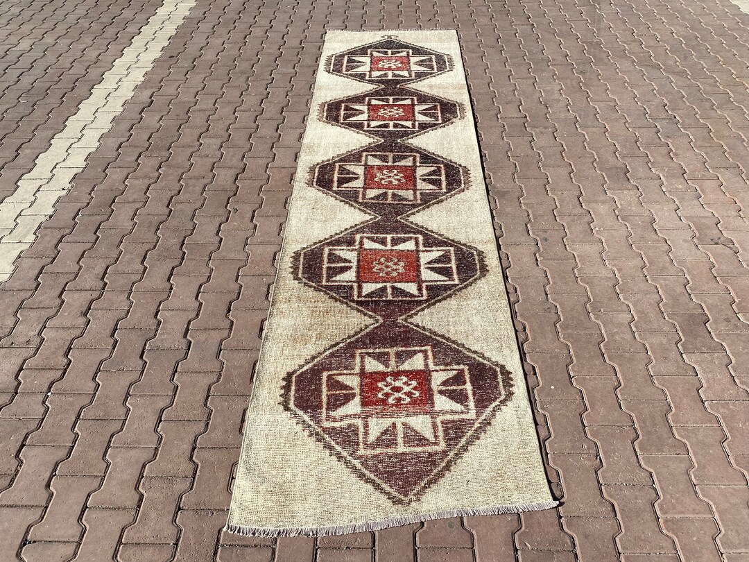 3x12 Vintage Runner, Corridor Rug, Oushak Runner,turkish Runner,carpet ...