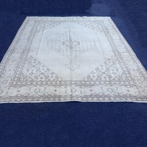 Oversize Turkish Rug, 10x13 Rug, Vintage Area Rug, Oushak Palace Rug, Large Antique Rug, Neutral Living Room Rug, 10x13 Vintage Rug,Boho Rug
