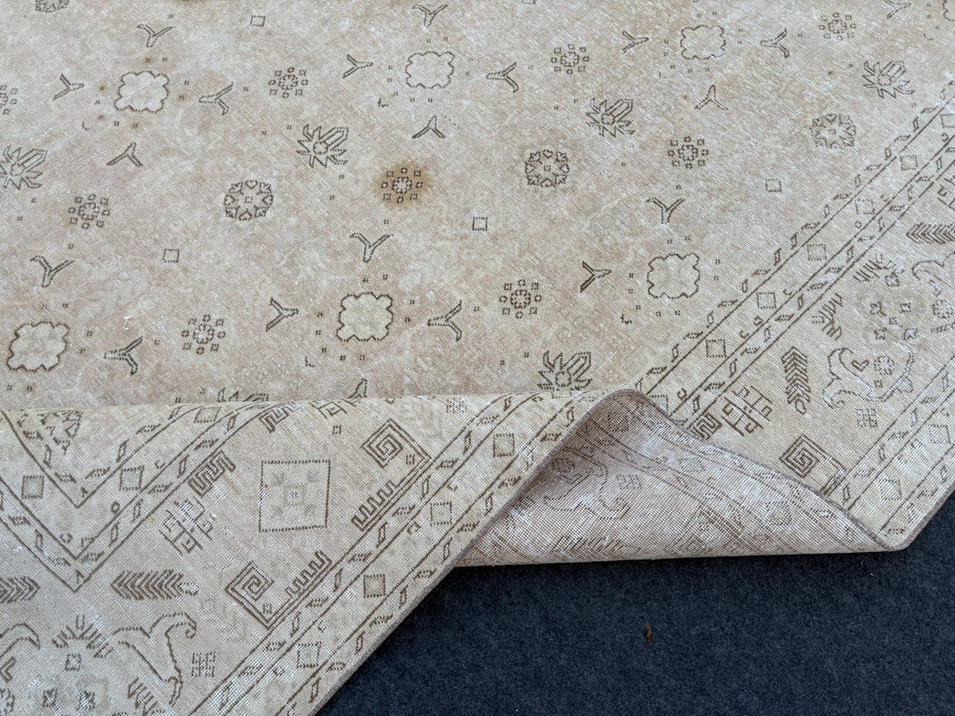 Large Faded Rugs 10x12 Oversize Decor Rug, Antique Faded Rug, Neutral Large Rug, Home ...