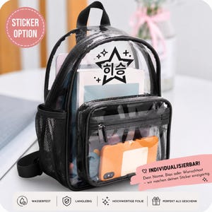 Custom Kpop Clear Backpack | Personalized Stadium Bag, Concert Crossbody (Digital Download)