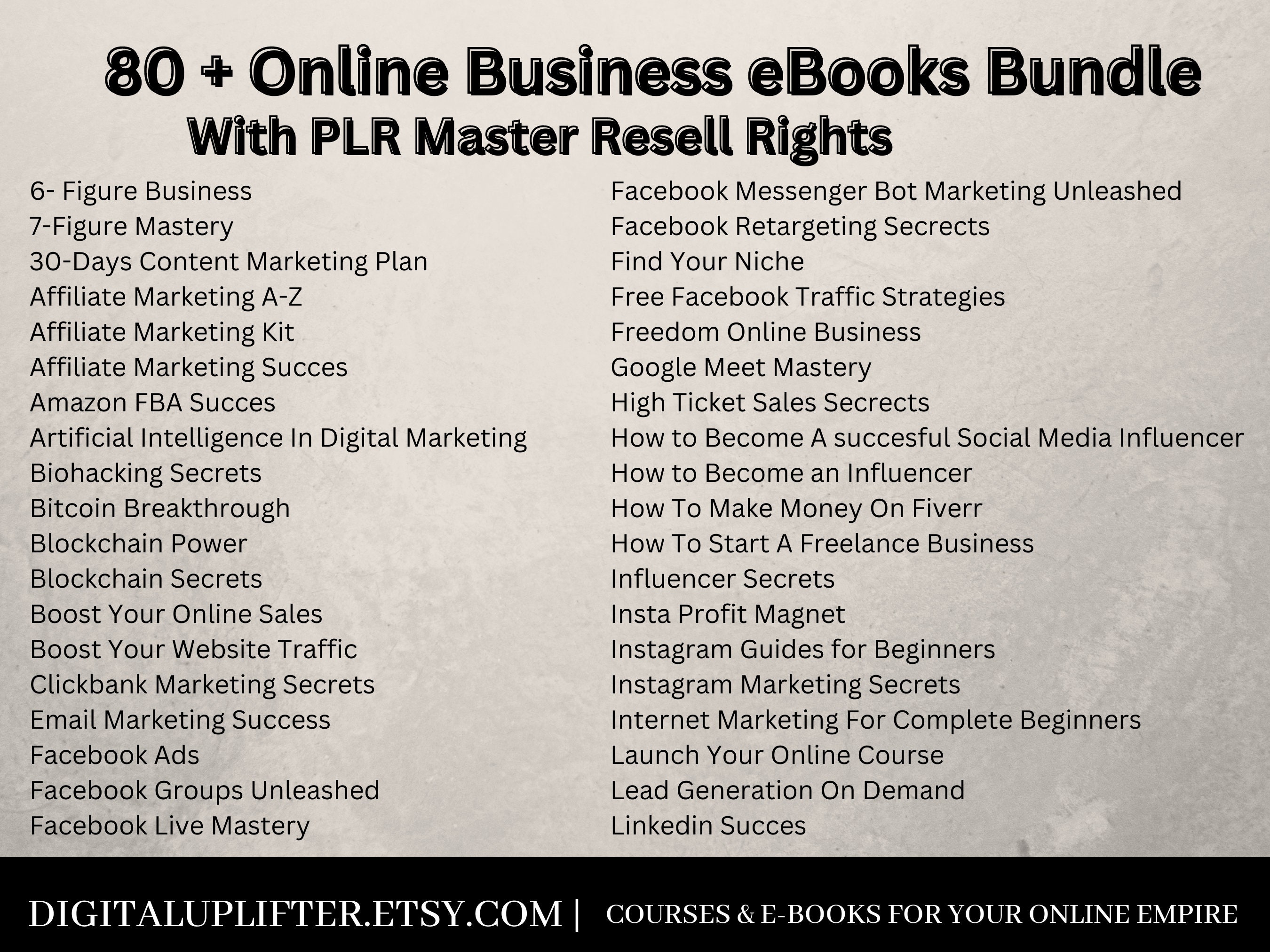 80 Online Business Ebooks Bundle With Master Resell Rights Commercial