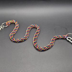 Handgefertigte Chainmail Geldbörse Kette - Langlebige & Stilvolle Metall Geldbörse Kette für LGBTQ, Biker, Punk, Gothic und Alltagsmode