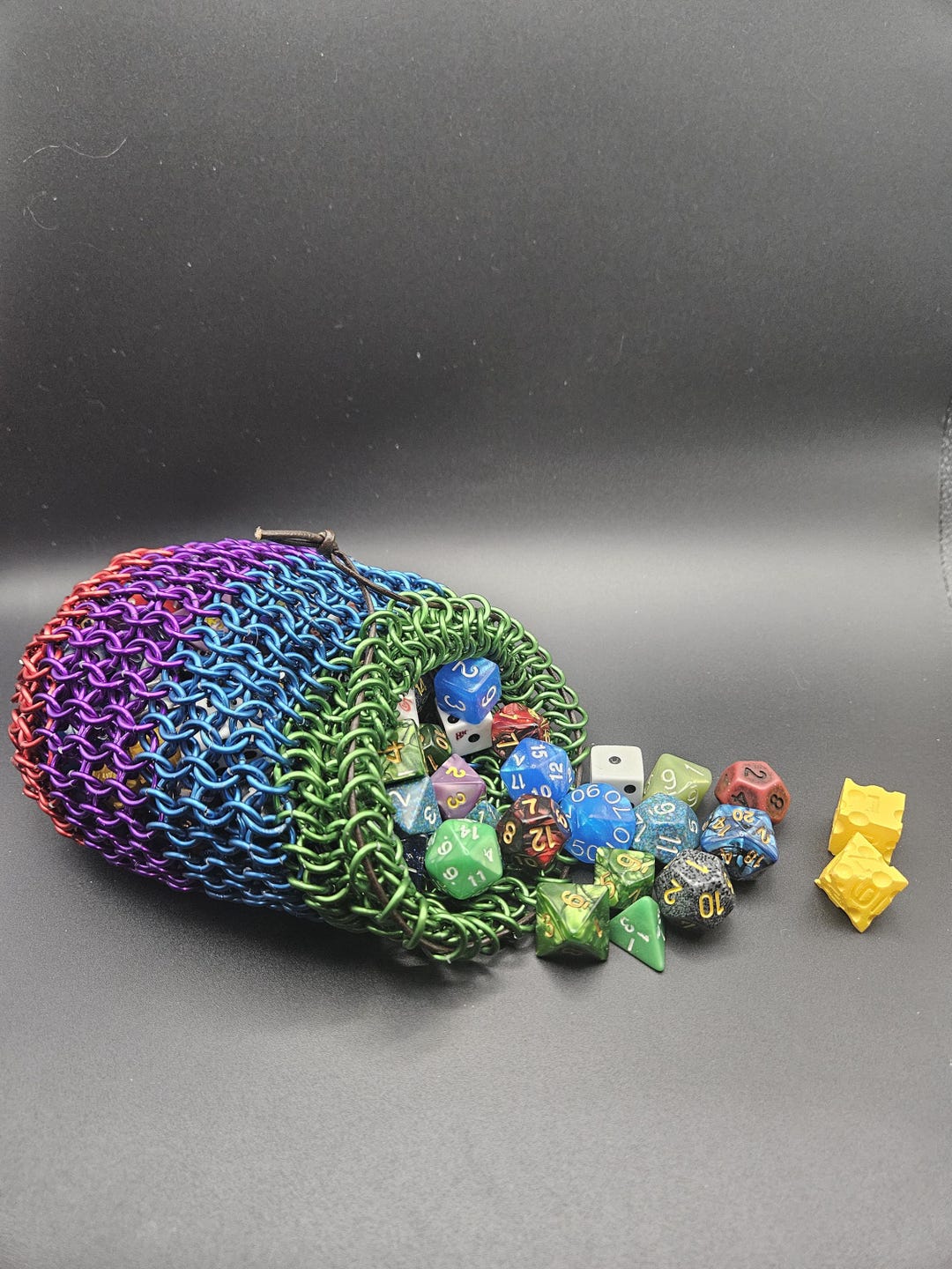 Extra Large Aluminum Chainmail Dice Bag - TTRPG Gaming Pouch - Etsy