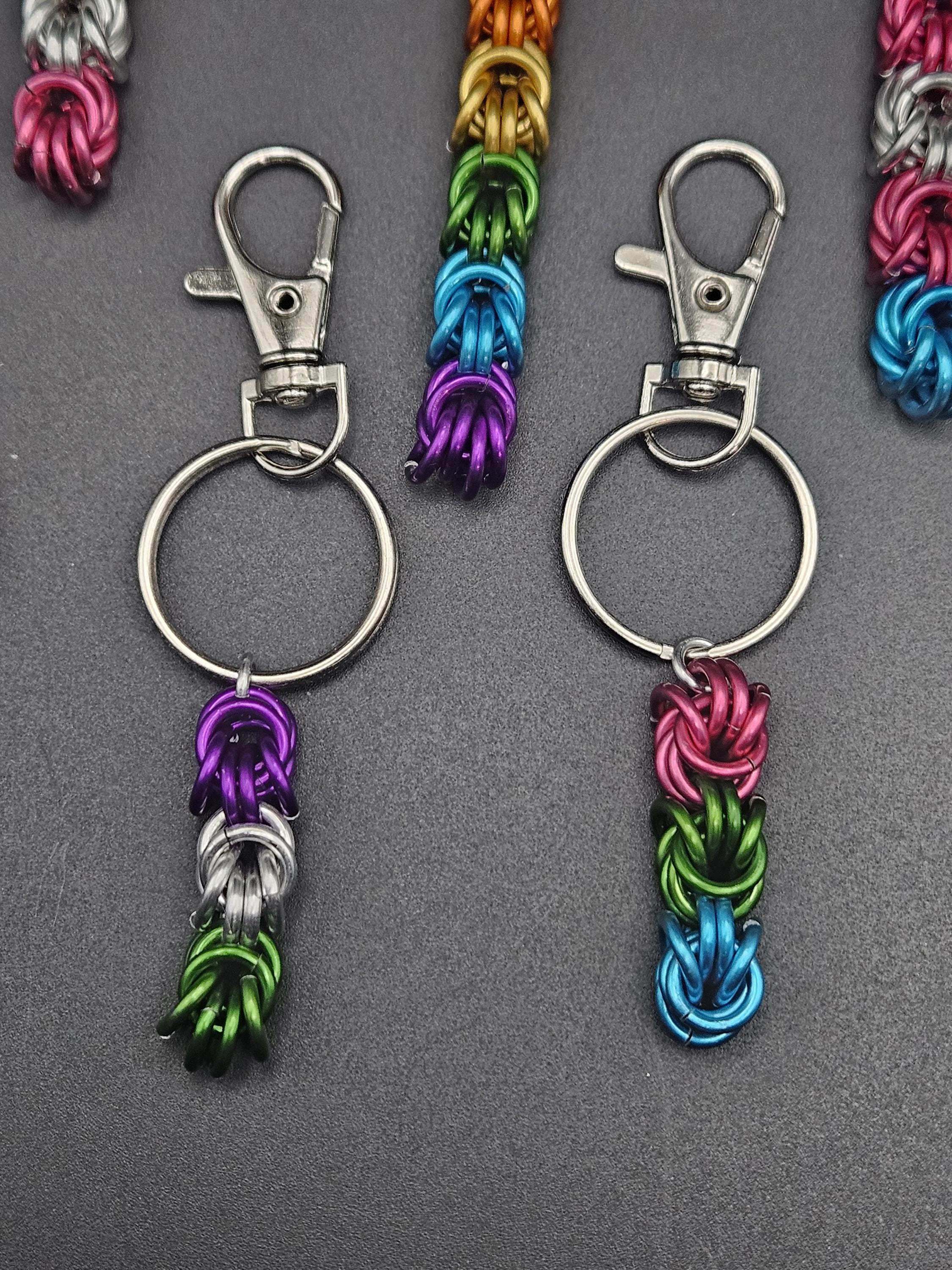 チェーンメイル LGBTQIA+ プライド キーチェーン バッグチャーム