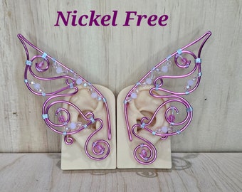 Versatile Elf Fairy Ear Cuffs, Hypoallergenic Aluminum Jewelry for Costumes or Everyday Style, Enchanting Nickel-Free Elven Fashion Piece