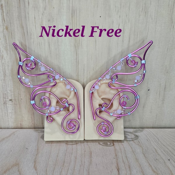 Versatile Elf Fairy Ear Cuffs, Hypoallergenic Aluminum Jewelry for Costumes or Everyday Style, Enchanting Nickel-Free Elven Fashion Piece