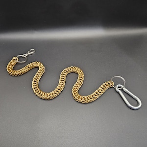 Cadena de cota de malla hecha a mano: cadena de metal duradera y elegante para moteros, punk, góticos y estilo cotidiano.