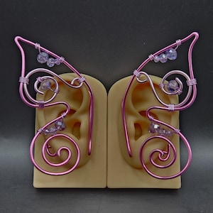 Adjustable Elf Fairy Ear Cuffs - Hypoallergenic Aluminum Jewelry for Costumes or Everyday Style - Enchanting Nickel Free Elven Fashion Piece