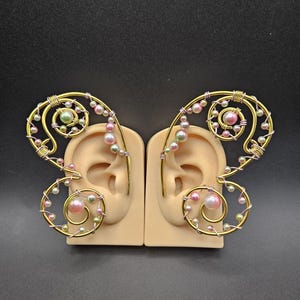 Adjustable Butterfly Ear Cuffs: Nickel-Free Aluminum Elven Jewelry