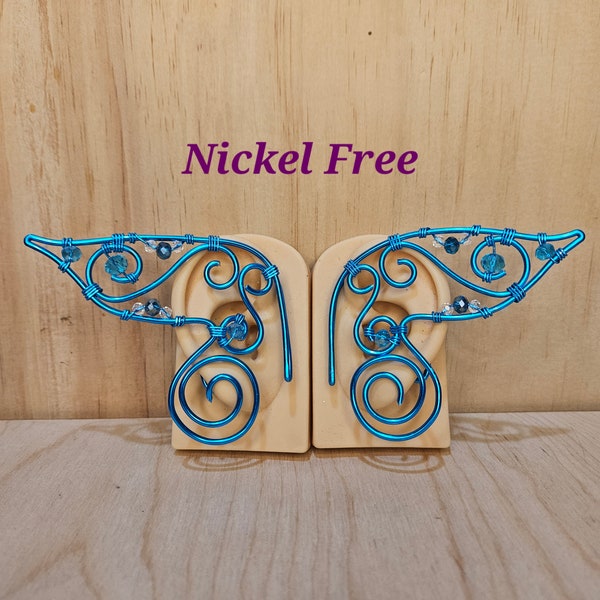 Versatile Elf Fairy Ear Cuffs, Hypoallergenic Aluminum Jewelry for Costumes or Everyday Style, Enchanting Nickel-Free Elven Fashion Piece