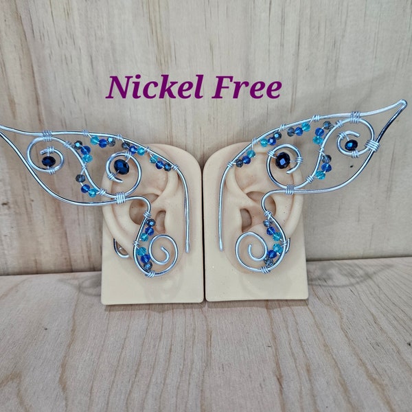 Versatile Elf Fairy Ear Cuffs, Hypoallergenic Aluminum Jewelry for Costumes or Everyday Style, Enchanting Nickel-Free Elven Fashion Piece