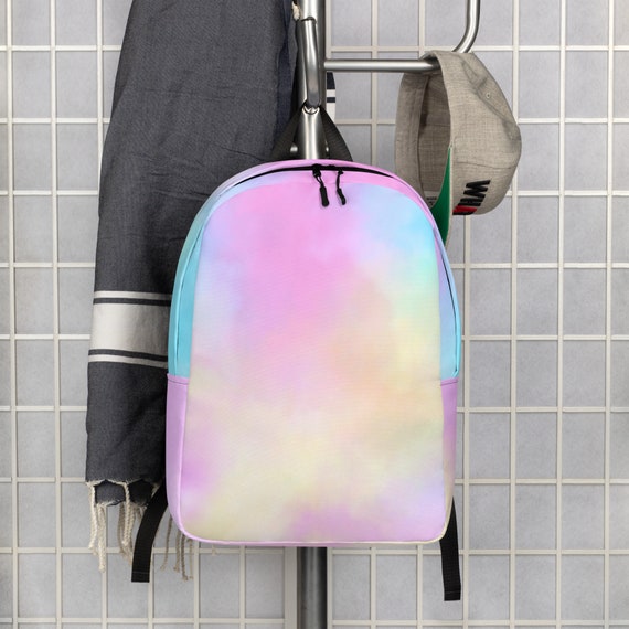 Polyester Backpack With cotton Candy Dreams Artistic Print Laptop Sleeve Water resistant and Eco friendly Etsy