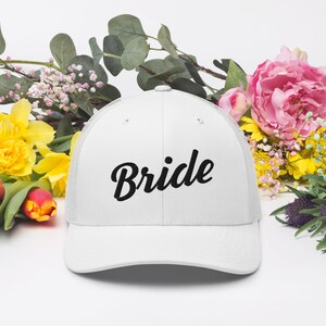 Bride Trucker Cap - I do, wedding, ring, bridal shower, bridesmaid, bridal shower
