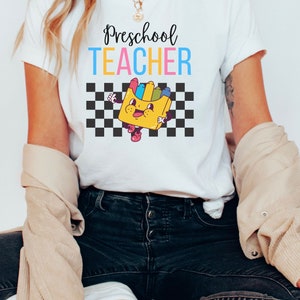 Preschool Teacher Shirt, Preschool Crew T-Shirt, Retro Teacher Shirts, Back to School Teacher T-Shirt, Teacher Gifts, Teacher Team Shirts