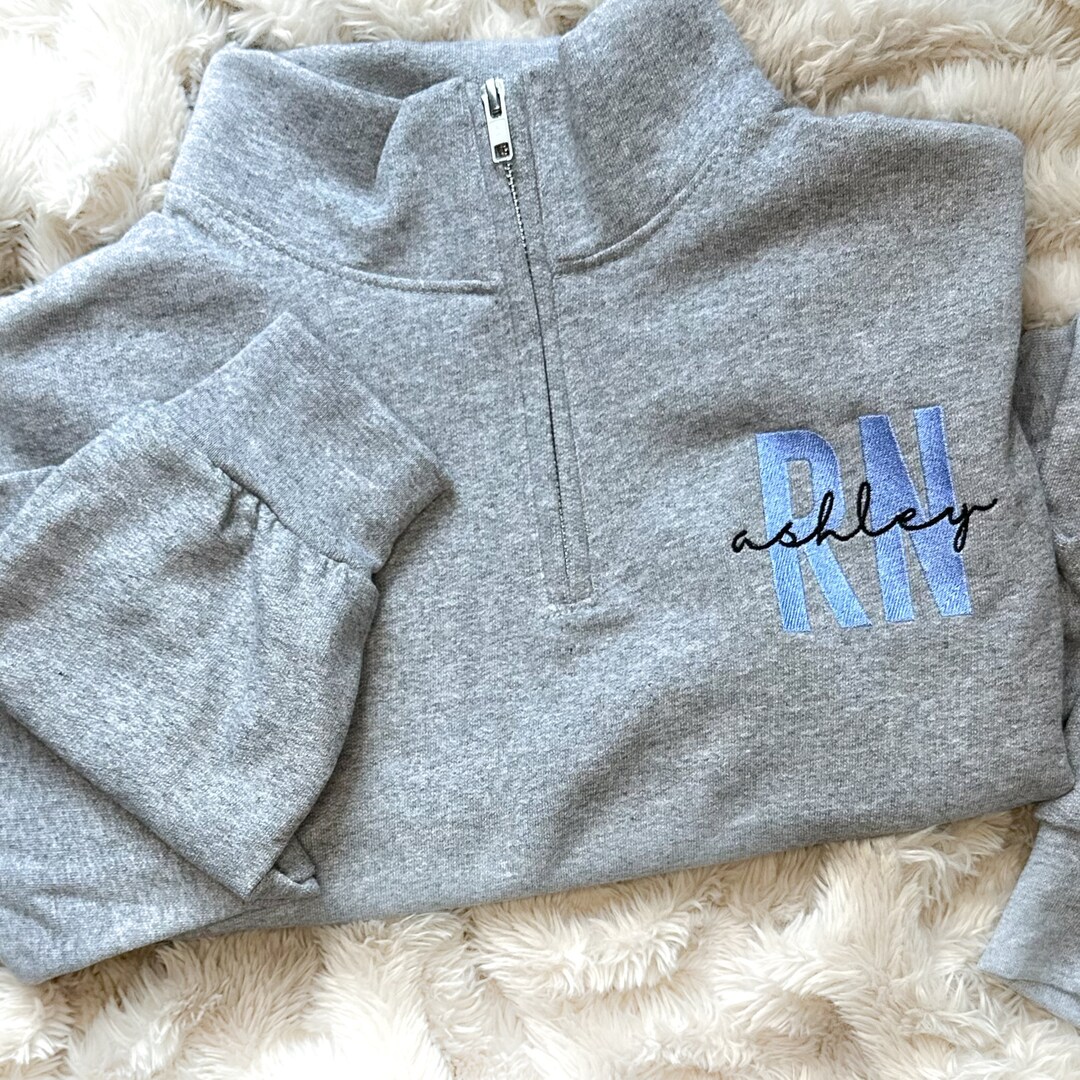 Quilted NURSE Sweatshirt - Black main image 1