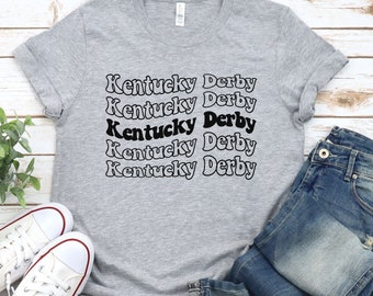 Wavy "Kentucky Derby" Shirt: Ride the Waves of Style at the Races!  Retro Shirt for the Horse Racing Enthusiast.  Kentucky Derby Clothing