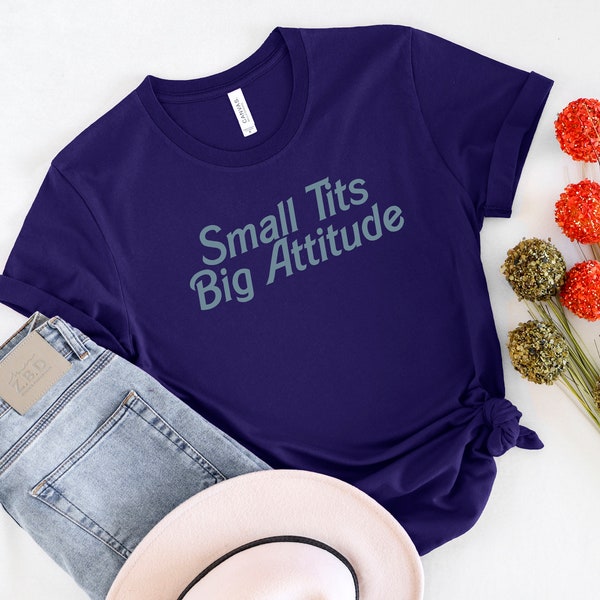 Small Tits Big Attitude, Small Tits Shirt, Little Tits Shirt, Adult Humor Shirt, Joke Shirt, Funny gift for Girlfriend