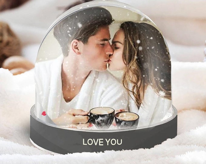 Custom Snow Globe Gift, Photo Snow Globe, Custom Snow Globe Family