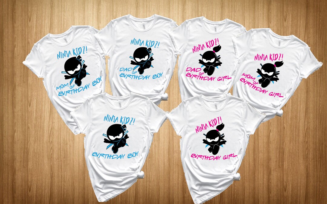 Ninja Kidz Birthday Shirt, Ninja Kidz Family Party Tshirt, Ninja Family