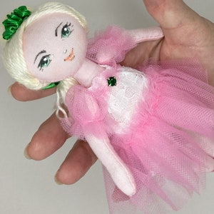 Ballerina Doll, Tiny doll, Pocket doll, Princess doll, Princess Doll, Ballerina Dancer, Cloth Art Ballerina Doll. Camilla is 6 inches