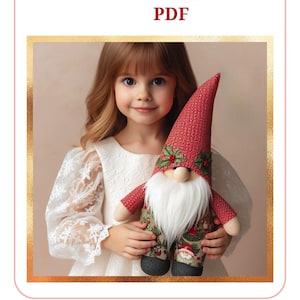 DIY Christmas Gnome Sewing Pattern: 16&quot; Holiday Decor (PDF Pattern)