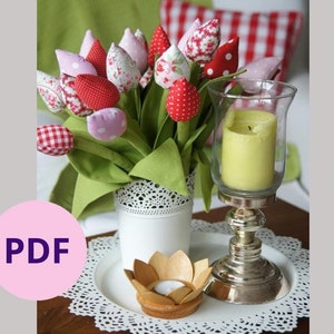 Fai da te, modello per decorazioni pasquali, tulipano Tilda, decorazioni pasquali fai da te, modello per tulipani, modello per fiori in tessuto, modello per cucire tulipani, modello per tulipani in tessuto
