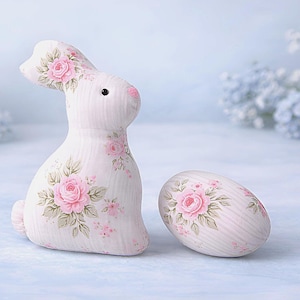 Fabric Bunny & Egg Sewing Pattern: DIY Easter Decor (Digital Download)