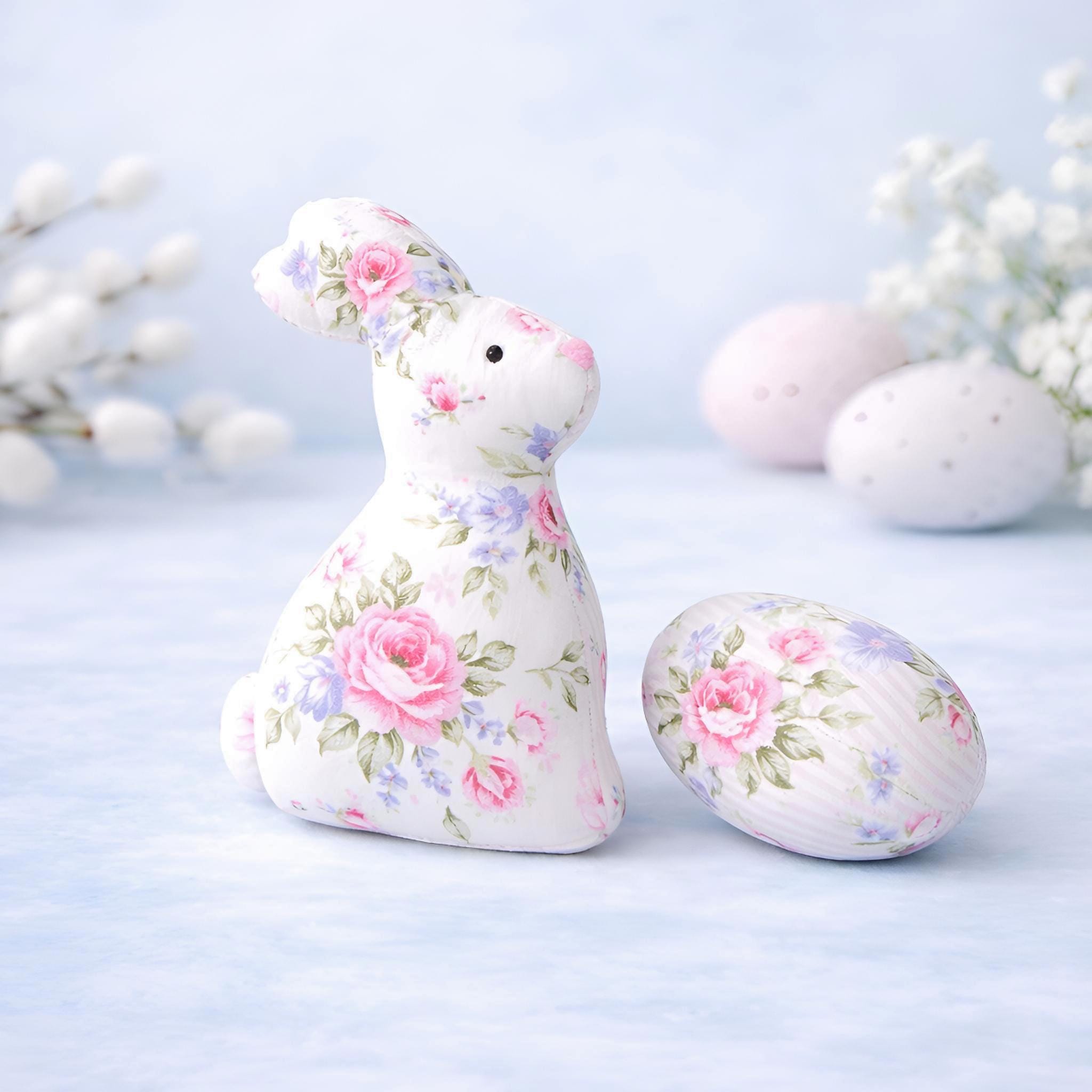 Fabric Bunny & Egg Sewing Pattern: DIY Easter Decor (digital Download ...