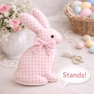 Standing Bunny Sewing Pattern PDF, Plush Toy Rabbit, Stuffed Animal DIY, 2 Sizes