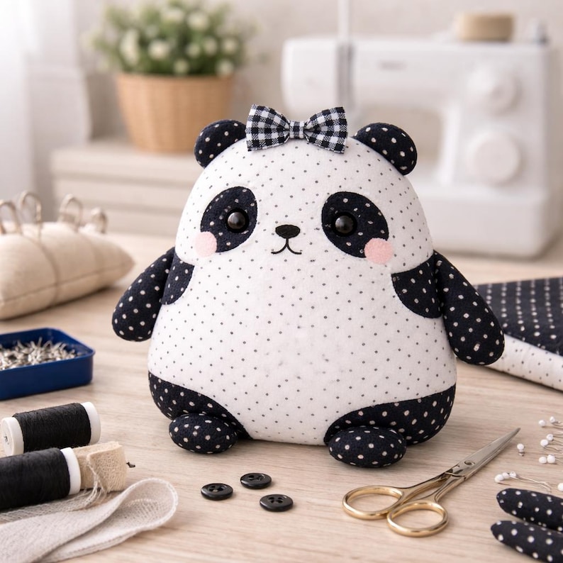 Easy Panda Sewing Pattern Panda Sewing Pattern PDF, Easy Plush Toy, Beginner Friendly, 2 Sizes - Etsy