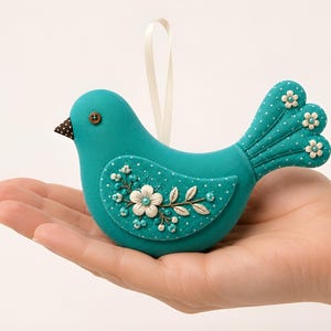 Fabric Dove Ornament Sewing Pattern | Decorative Bird PDF Pattern