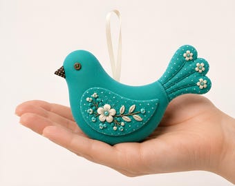 Fabric Dove Ornament Sewing Pattern | Decorative Bird PDF Pattern