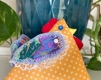 Beginner Easter Chicken Sewing Pattern PDF – Fabric Chicken Pincushion & Spring Decor