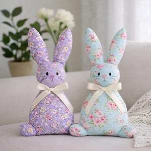 Bunny Sewing Pattern PDF: DIY Rabbit Decor, 3 Sizes, Beginners Guide