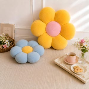 Flower Pillow Sewing Pattern PDF, Beginner Cushion, Chair or Floor Pillow, Upcycle DIY