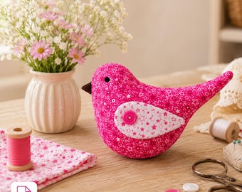 Easy Bird Sewing Pattern PDF, Beginner Sewing Project, Ornament