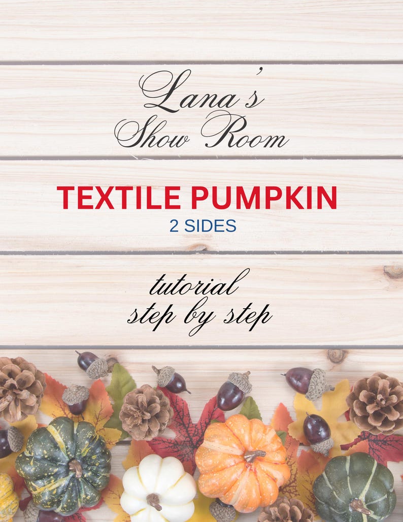 Fabric Pumpkin Sewing Pattern: Patchwork Autumn Decor (PDF Pattern 2 ...