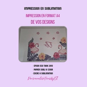 Printing A4 files in SUBLIMATION