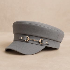 Black Metal Buckle Breton Fiddler Cap Vintage British Flat Top Fisherman Hat Newsboy Hat Visor Beret Cap Paperboy Gatsby Hat for Women Girls