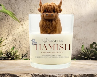 Highland Kuh Kerze Geschenk, Hamish Sojawachs Kerze, Bauernhaus Dekor