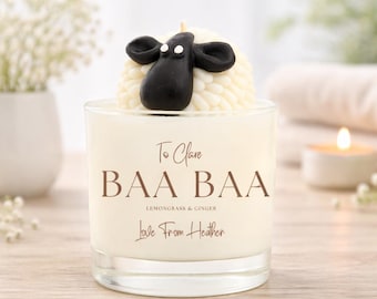 Schaf Kerze Geschenk, personalisiert, Home Decor
